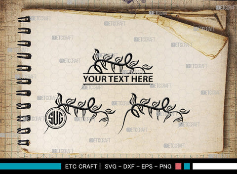 Flourish Monogram, Flourish Silhouette, Flourish SVG, Swirl Svg, Laurel Svg, Swoosh Svg, Leaves Svg, SB00450 SVG ETC Craft 