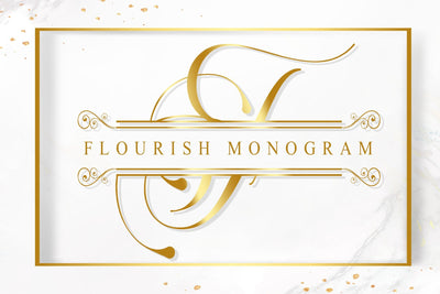 Flourish Monogram Font love script 