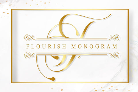 Flourish Monogram Font love script 