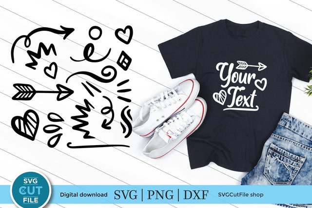 Flourish svg, swoosh svg, swashes svg, swirl svg, squiggle svg, swirly flourishes svg, squiggly doodles svg, Scroll SVG, hand drawn dxf png SVG SVG Cut File 