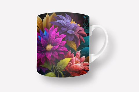 Flower 11, 12 & 15 Oz Mug Sublimation Sublimation Regulrcrative 