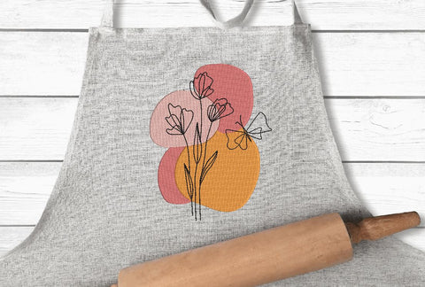 Flower and Butterfly Arrangement 1 Embroidery/Applique DESIGNS Canada Embroidery 