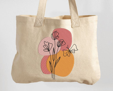 Flower and Butterfly Arrangement 1 Embroidery/Applique DESIGNS Canada Embroidery 