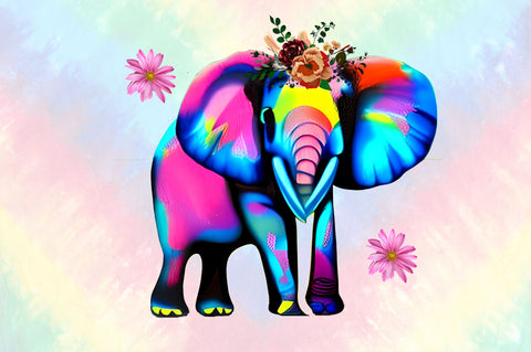 Flower Baby Elephant Sublimation Clipart Sublimation Regulrcrative 
