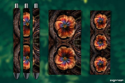 Flower Bark Pen Wraps Bundle | Sublimation Sublimation SvgOcean 