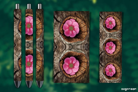 Flower Bark Pen Wraps Bundle | Sublimation Sublimation SvgOcean 