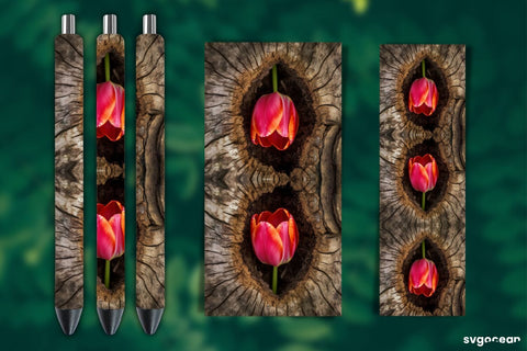 Flower Bark Pen Wraps Bundle | Sublimation Sublimation SvgOcean 