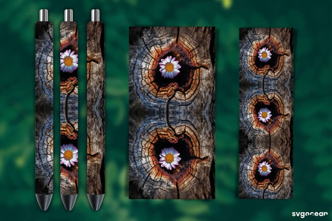 Flower Bark Pen Wraps Bundle | Sublimation Sublimation SvgOcean 