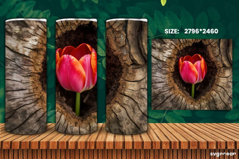 Flower Bark Tumbler Wraps Bundle | 20 Oz | Sublimation Sublimation SvgOcean 
