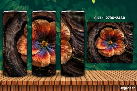 Flower Bark Tumbler Wraps Bundle | 20 Oz | Sublimation Sublimation SvgOcean 