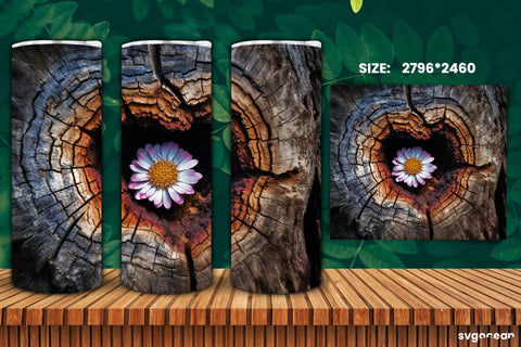 Flower Bark Tumbler Wraps Bundle | 20 Oz | Sublimation Sublimation SvgOcean 