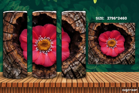 Flower Bark Tumbler Wraps Bundle | 20 Oz | Sublimation Sublimation SvgOcean 