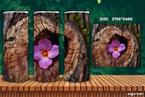 Flower Bark Tumbler Wraps Bundle | 20 Oz | Sublimation Sublimation SvgOcean 
