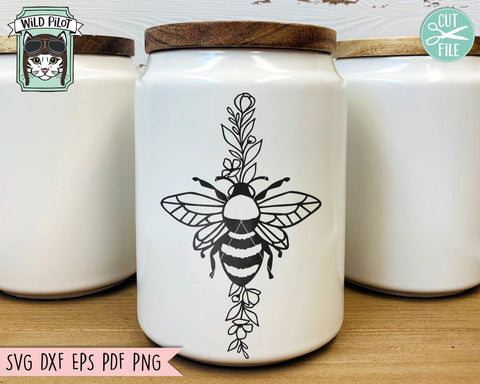 Flower Bee SVG, Floral Bee SVG, Save the Bees SVG, Bee Kind svg, Bee Happy svg, Bee Kind Floral cut file, Floral Bee svg cut file, Honey Bee svg SVG Wild Pilot 