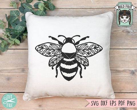 Flower Bee SVG, Floral Bee SVG, Save the Bees SVG, Bee Kind svg, Bee Happy svg, Bee Kind Floral Cut File, Floral Bee svg cut file, Honey Bee SVG Wild Pilot 