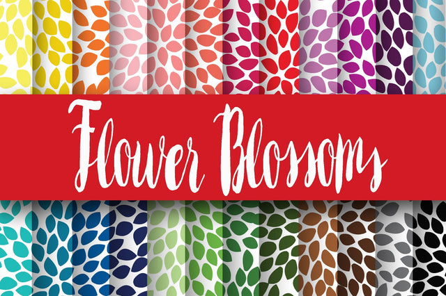 Flower Blossoms Digital Papers Sublimation Old Market 