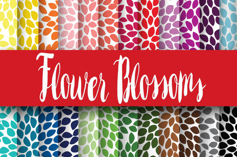 Flower Blossoms Digital Papers Sublimation Old Market 