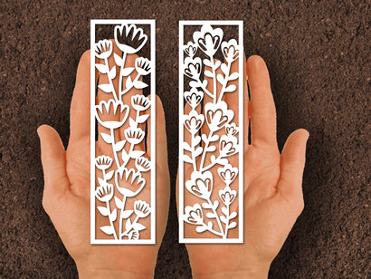 Flower Bookmark Paper cut SVG Johan Ru designs 