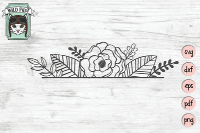 Flower Border SVG Cut File SVG Wild Pilot 