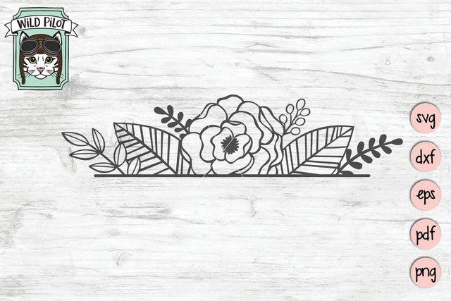 Flower Border SVG Cut File SVG Wild Pilot 