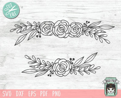 Flower Border SVG Cut File SVG Wild Pilot 