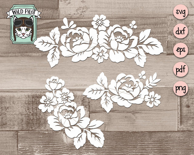 Flower Border SVG Cut File SVG Wild Pilot 