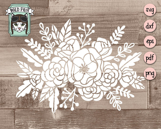 Flower Border SVG Cut File SVG Wild Pilot 