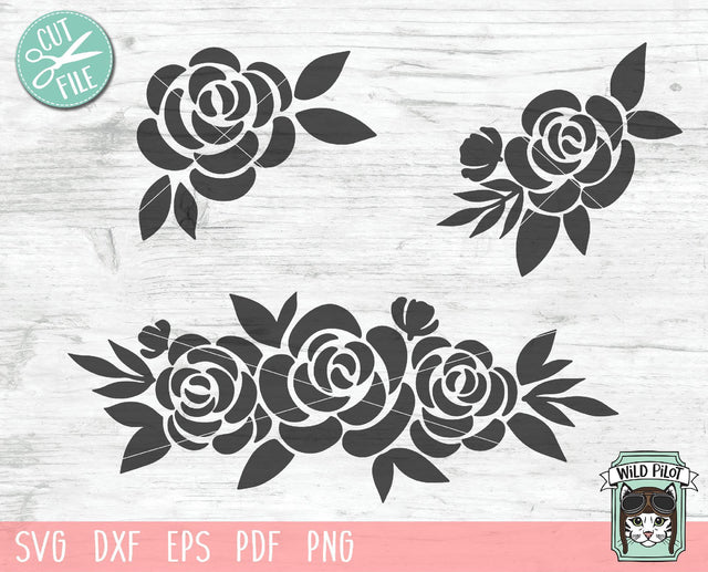 Flower Border SVG Cut File SVG Wild Pilot 