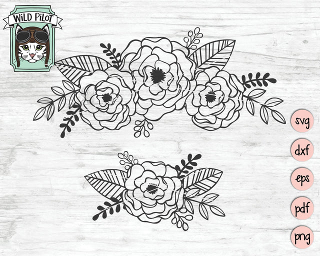 Flower Borders SVG Cut File SVG Wild Pilot 