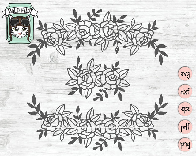 Flower Borders SVG Cut File SVG Wild Pilot 