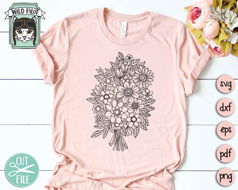 Flower Bouquet SVG Cut File SVG Wild Pilot 