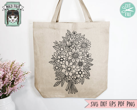 Flower Bouquet SVG Cut File SVG Wild Pilot 
