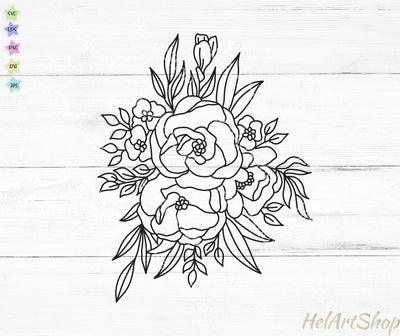 Flower Bouquet SVG SVG _HelArtShop_ 
