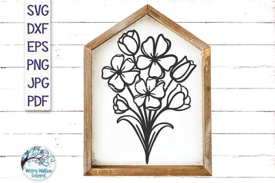 Flower Bouquet SVG SVG Wispy Willow Designs 