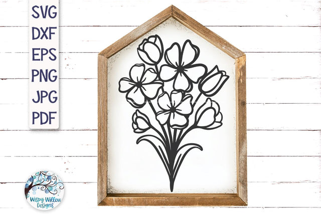 Flower Bouquet SVG SVG Wispy Willow Designs 