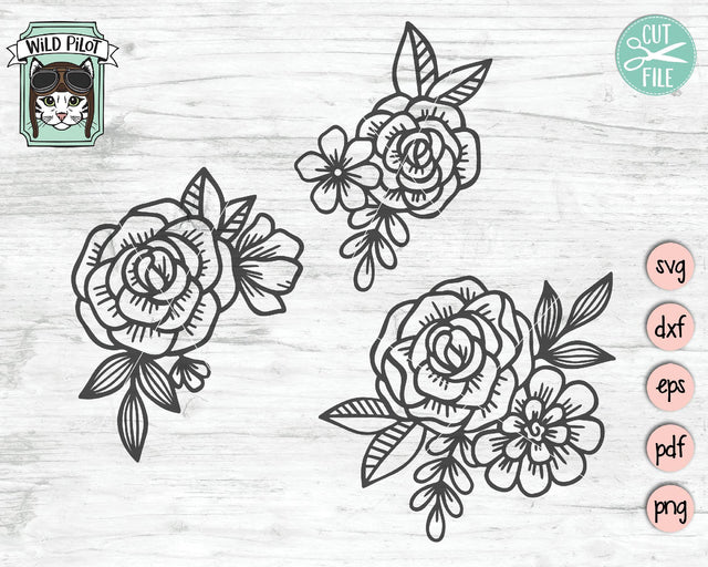 Flower Bouquets SVG Cut File SVG Wild Pilot 