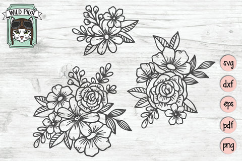Flower Bouquets SVG Cut File SVG Wild Pilot 