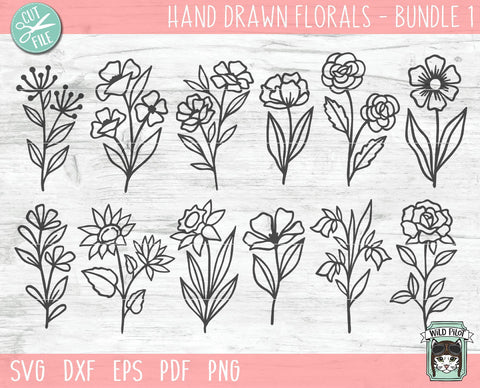 Flower Bundle SVG Cut File SVG Wild Pilot 