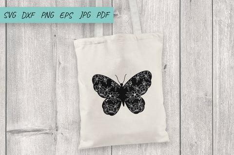 Flower Butterfly SVG, Floral Butterfly SVG, Flower SVG SVG Irina Ostapenko 