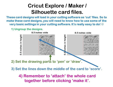 Flower card, single line designs SVG Digital Gems 