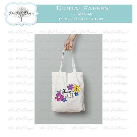 Flower Child SVG One Oak Designs 