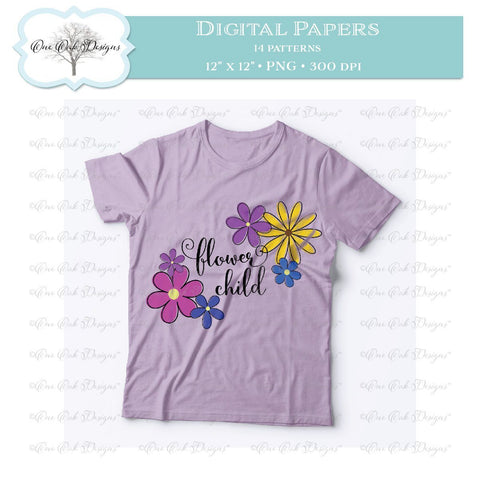 Flower Child SVG One Oak Designs 