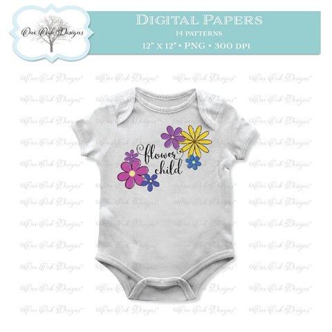 Flower Child SVG One Oak Designs 