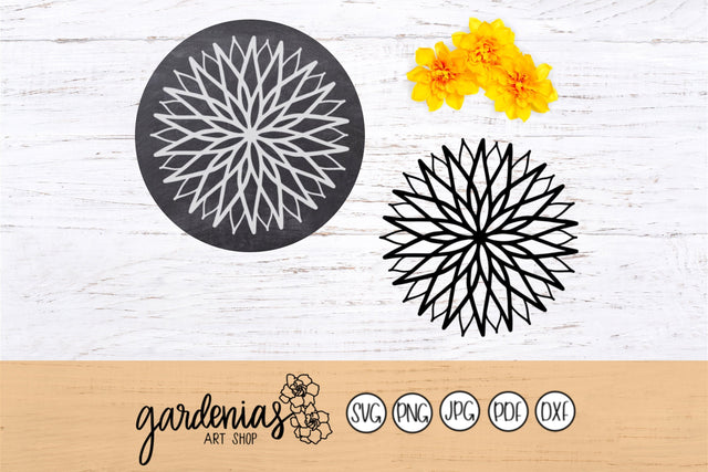 Flower Circle SVG Gardenias Art Shop 
