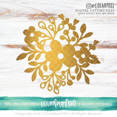 Flower Circle SVG Lilium Pixel SVG 