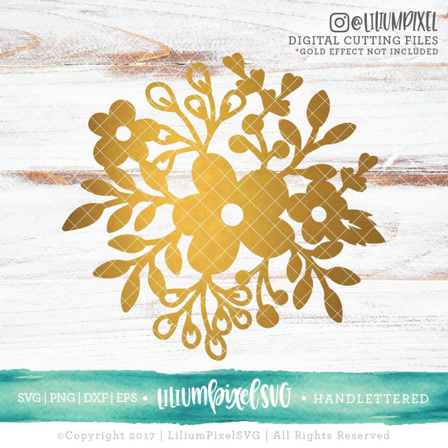 Flower Circle SVG Lilium Pixel SVG 