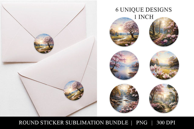 Flower Circle Tags, DIY Gift Labels, 1 Inch Printable Images Sublimation BijouBay 