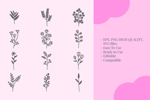 Flower clipart bundle #2 SVG Masyafi Studio 