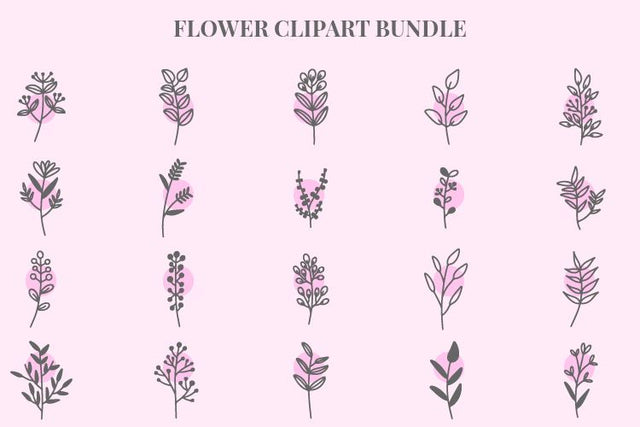 Flower clipart bundle #2 SVG Masyafi Studio 
