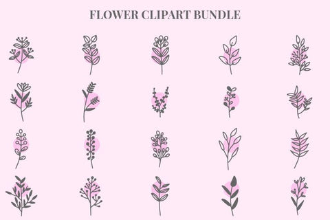 Flower clipart bundle #2 SVG Masyafi Studio 